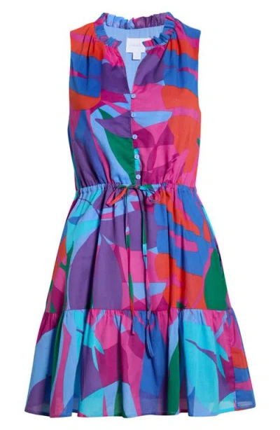 Sugarlips Vemmy Abstract Print Itzelk Shift Dress In Blue