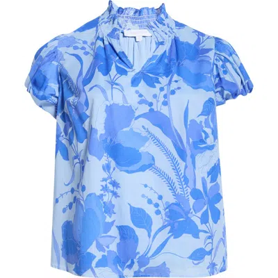 Sugarlips Veran Floral Top In Blue
