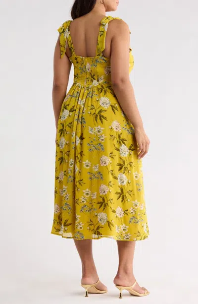 Sugarlips Viejo Tie Strap Midi Dress In Multi