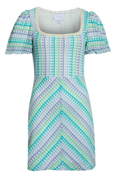 Sugarlips Widley Reyna Crochet Minidress In Multi