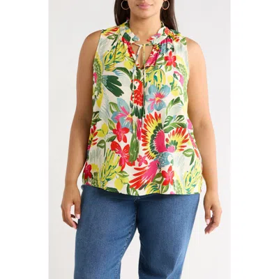 Sugarlips Wissa Tropical Print Top In Green