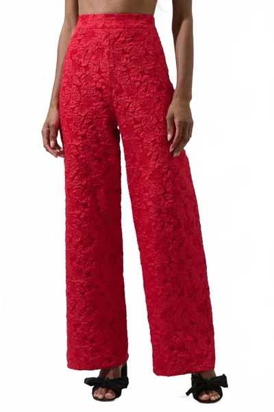 Sugarlips Women's Arielle Jacquard Pants In Red