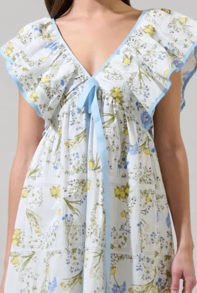 Sugarlips Women's Cecily Floral Mini Babydoll Dress In White Mult