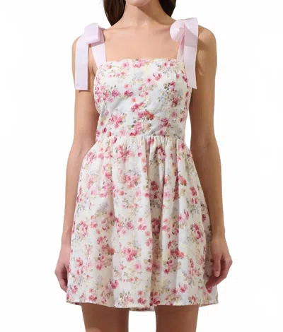 Sugarlips Women's Hanna Eyelet Nidia Mini Dress In White Pink