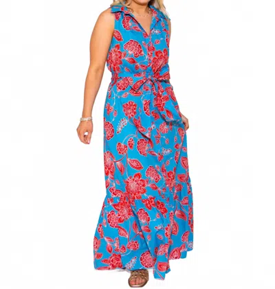 Sugarlips Women's Petal Collared Tie Waist Maxi Dress In Multi