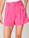 Sugarlips Women's Power Moves High Waisted Shorts In Fuschia In Pattern