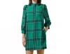 Sugarlips Women's Woodland Jade Plaid Lorna Shift Mini Dress In Jade Multi In Multi