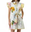 Sugarlips Women's Zahra Island Maia Mini Dress In White Multi In White