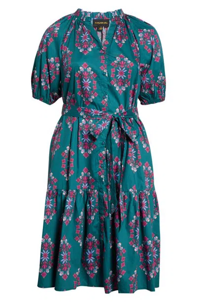 Sugarlips Wynette Tiered Midi Dress In Multi