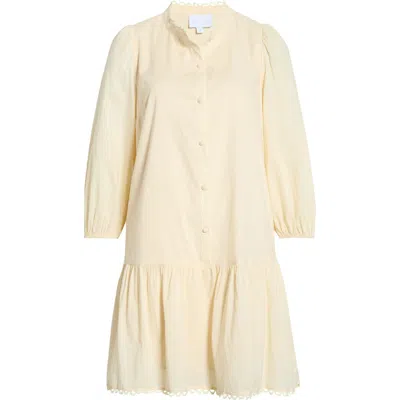 Sugarlips Yamila Drop Waist Minidress In Neutral