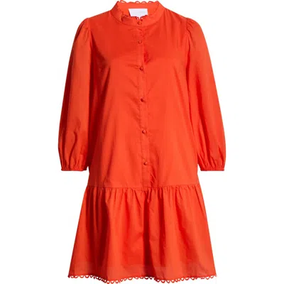Sugarlips Yamila Drop Waist Minidress In Orange