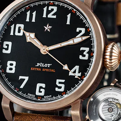 Pre-owned Sugess 42mm Pliot Master Genuine Cusn8 Bronze Mechanical Mens Watch Seagull 1963