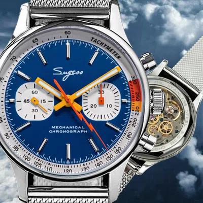 Pre-owned Sugess Chrono Walker Swan Neck Enamel Dial Chrono Watch Seagull 1963 Suchp007m V
