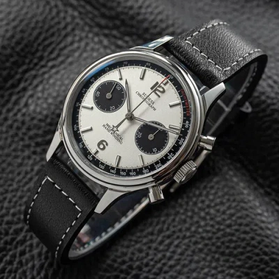Pre-owned Sugess Classic 1963 Wristwatch Seagull Movement Mechanical Chronograph Sapphire Watch In 38mm White Watch