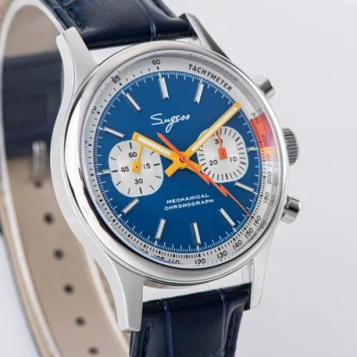 Pre-owned Sugess Design 1963 Seagull Swan Neck Mechanical Movement Chronograph Sapphire Watch