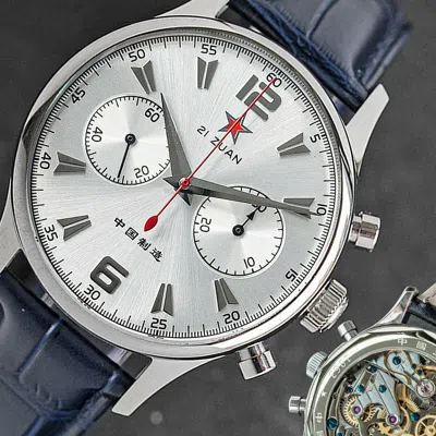 Pre-owned Sugess Glacier Silver X Gold Swan Neck Mechanical Watch Seagull 1963 Supank095sn