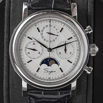 Pre-owned Sugess Moonphase Master Chronograph Mechanical Mens Watch Seagull 1963 Su1908sw