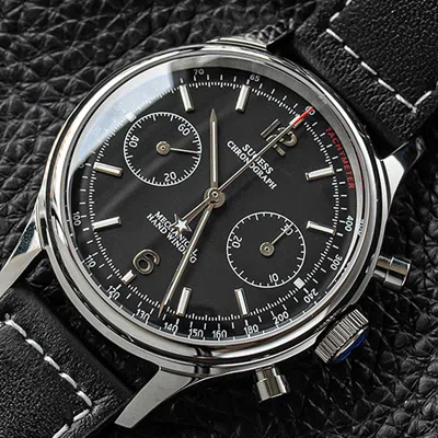 Pre-owned Sugess Panda V2 Dial Chronograph Mechanical Men Watch Seagull 1963 Supan003gn/sn