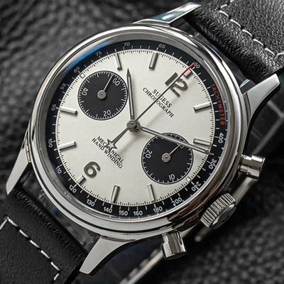 Pre-owned Sugess Panda V3 Dial Chronograph Mechanical Men Watch Seagull 1963 Supan001gn/sn