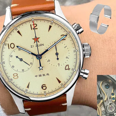 Pre-owned Sugess Seagull 1963 Luminous 40mm X Gold Swan Neck Mechanical Mens Watch Supank062sn