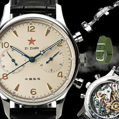 Pre-owned Sugess Seagull 1963 Luminous Swan Neck X Butterfly Buckle Chrono Watch Supank081sn