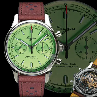 Pre-owned Sugess Swan Neck X Exhibition Case Back Chrono Mens Watch Seagull 1963 Suchp002z