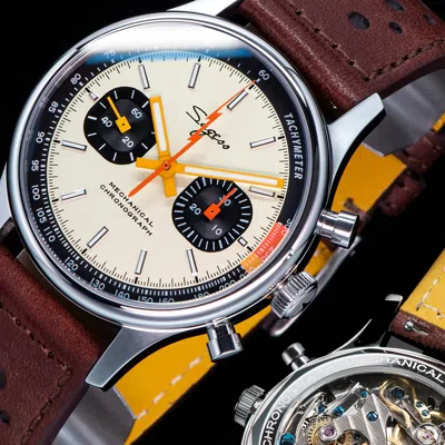 Pre-owned Sugess Swan Neck X Exhibition Case Back Chrono Mens Watch Seagull 1963 Suchp005z