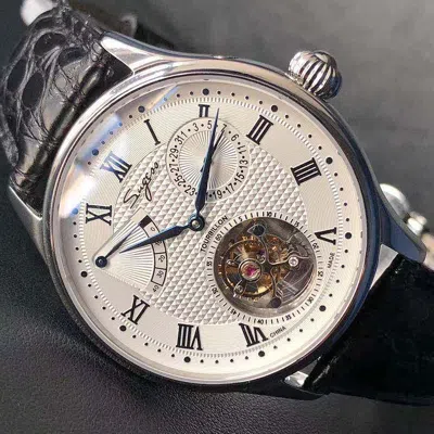 Pre-owned Sugess Tourbillon Master Power Reserve Seagull St8001 Mechanical Watch Su8001sw