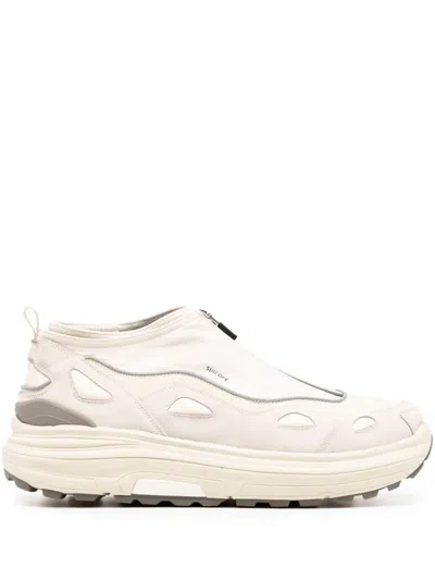 Suicoke Akk-zip Panelled Sneakers In Neutrals