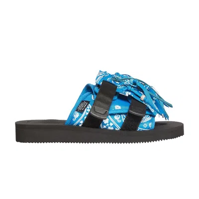 Pre-owned Suicoke Alanui X Moto-cab 'fringed - Blue Ocean' | Men's Size 10