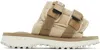 Suicoke Beige Moto-shell Sandals In Clam