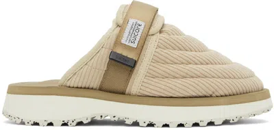 Suicoke Beige Zavo-shellab Slip-on Loafers In Clam