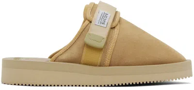 Suicoke Beige Zavo-vs Slippers