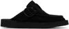 Suicoke Black Lemi-mab Slip-on Loafers In Black