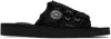 Suicoke Black Leta-ab Sandals In Black