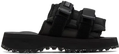 Suicoke Black Moto-puffab Sandals