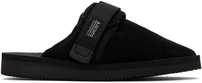 Suicoke Black Zavo-mab Slip-on Loafers