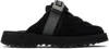 Suicoke Black Zavo-shellab Slip-on Loafers In Ink