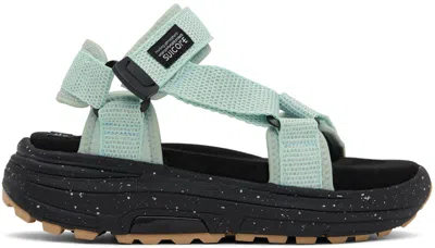 Suicoke Blue Depa-run2 Sandals In Seafoam/ink