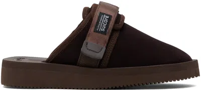 SUICOKE BROWN ZAVO-VS SLIPPERS