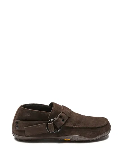 Suicoke Buckle-detail Sneakers In Brown