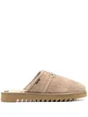 Suicoke Chain-detail Suede Slippers In Neutrals