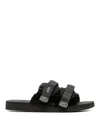 SUICOKE NYLON AND ECO FUR SLIDERS