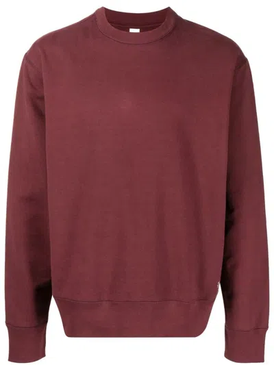 Suicoke Crew Neck Pullover Sweatshirt In Red