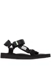 Suicoke Depa Flat Multi Strap Sandals In Black