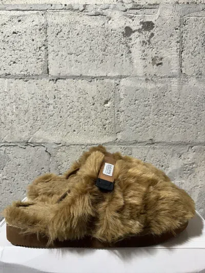 Pre-owned Suicoke Faux Fur Sandals In Brown