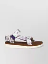 Suicoke Floral Pattern Platform Sandals In Brown