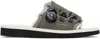 Suicoke Leta-ab Bungee Lace-up Sandals In Gray X White