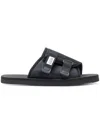 SUICOKE 'KAW-CAB' BLACK SANDALS WITH VELCRO FASTENING IN NYLON WOMAN SUICOKE