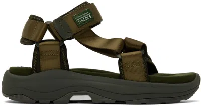 Suicoke Khaki Depa-run Sandals In Olive